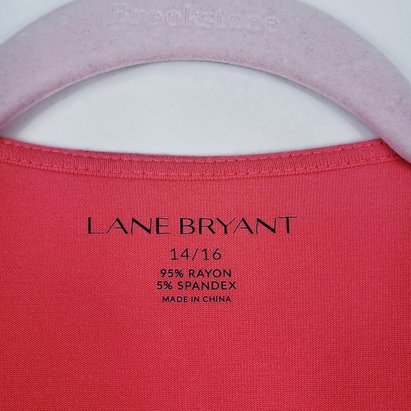 Lane Bryant Womens Open Cardigan Sweater Stretch Pink Pockets Size 14/16 - Picture 2 of 5